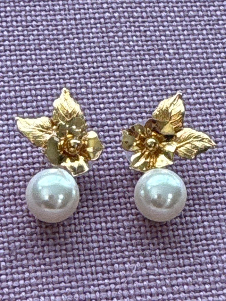 Jennifer Behr Gold Rici Earrings One Size New Womens Jewelry Pearl — image 5 of 8